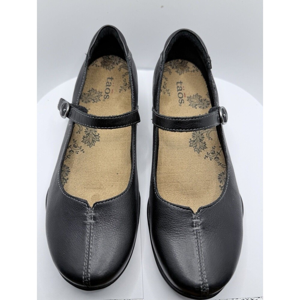 Taos Ta Dah Mary Jane Black Flats 2130 Size 7M Excellent Condition!